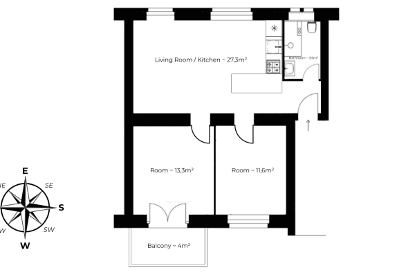 Predaj bytu 3-izbový 57 m², Neckarstraße 22B, Berlin Predaj bytu 3-izbový 57 m², Neckarstraße 22B, Berlin