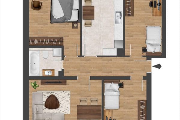 Predaj bytu 4-izbový 86 m², Dülmen, Severné Porýnie - Westfálsko Predaj bytu 4-izbový 86 m², Dülmen, Severné Porýnie - Westfálsko