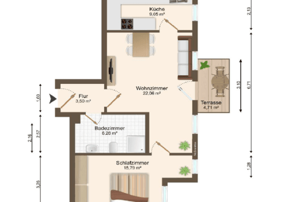 Prenájom bytu 2-izbový 61 m², Magdeburg, Sasko-Anhaltsko Prenájom bytu 2-izbový 61 m², Magdeburg, Sasko-Anhaltsko
