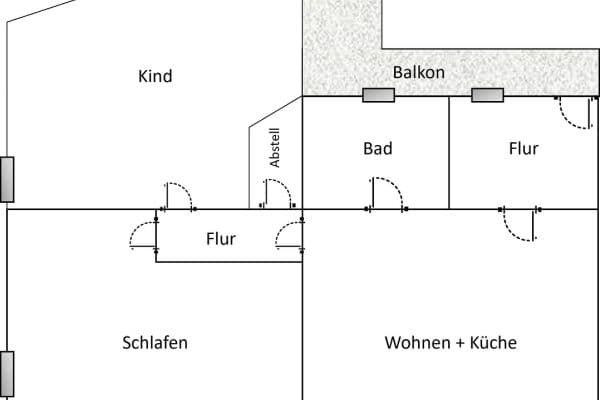 Prenájom bytu 3-izbový 79 m², Bergstraße 56, Apolda Prenájom bytu 3-izbový 79 m², Bergstraße 56, Apolda