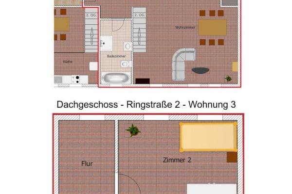 Prenájom bytu 4-izbový 142 m², Ringstraße 2, Radenbeck Prenájom bytu 4-izbový 142 m², Ringstraße 2, Radenbeck