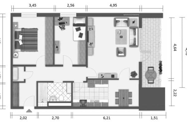 Prenájom bytu 3-izbový 83 m², Im Mainfeld 23, Frankfurt Prenájom bytu 3-izbový 83 m², Im Mainfeld 23, Frankfurt