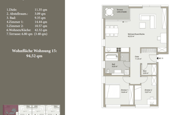 Prenájom bytu 3-izbový 95 m², Neubauernstraße 2d, Wildau Prenájom bytu 3-izbový 95 m², Neubauernstraße 2d, Wildau
