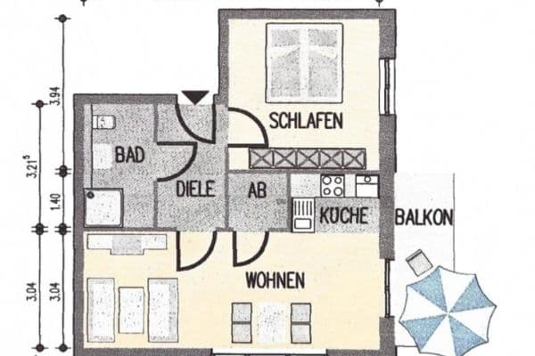 Prenájom bytu 2-izbový 58 m², Hospitalstraße 12, Schwalmtal Prenájom bytu 2-izbový 58 m², Hospitalstraße 12, Schwalmtal