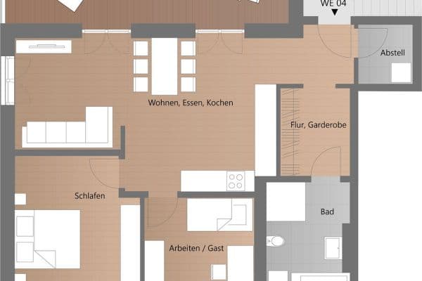 Prenájom bytu 3-izbový 92 m², Neunkirchen-Seelscheid Prenájom bytu 3-izbový 92 m², Neunkirchen-Seelscheid