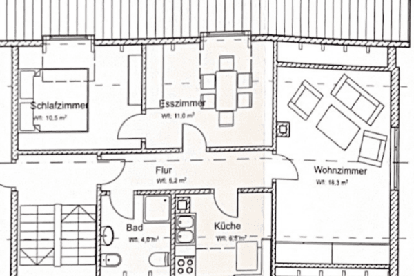 Prenájom bytu 3-izbový 46 m², Neckarstraße 55, Sulz am Neckar Prenájom bytu 3-izbový 46 m², Neckarstraße 55, Sulz am Neckar
