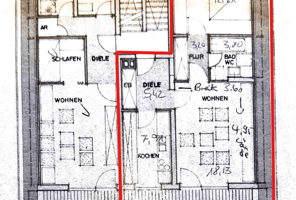 Prenájom bytu 2-izbový 55 m², Laufamholzstrasse 288, Nürnberg Prenájom bytu 2-izbový 55 m², Laufamholzstrasse 288, Nürnberg