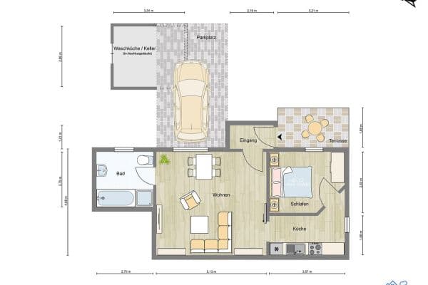 Prenájom bytu 2-izbový 54 m², Hückeswagen Prenájom bytu 2-izbový 54 m², Hückeswagen