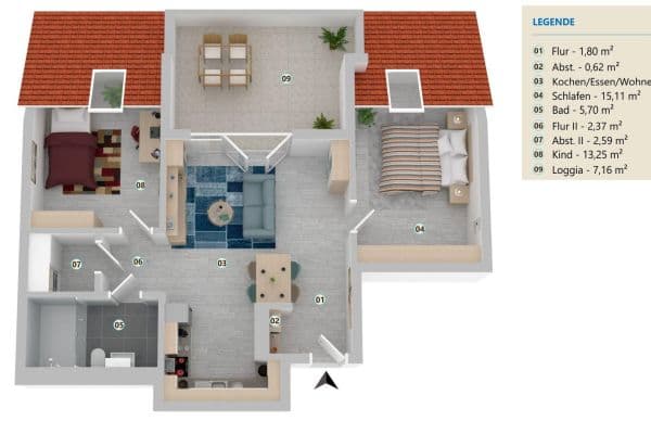 Prenájom bytu 3-izbový 75 m², Bahnstraße 78, Grevenbroich Prenájom bytu 3-izbový 75 m², Bahnstraße 78, Grevenbroich