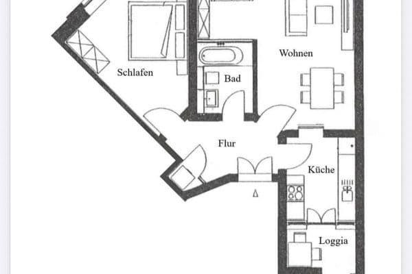 Prenájom bytu 2-izbový 58 m², Engelsdorfer Straße, Leipzig, Sasko Prenájom bytu 2-izbový 58 m², Engelsdorfer Straße, Leipzig, Sasko