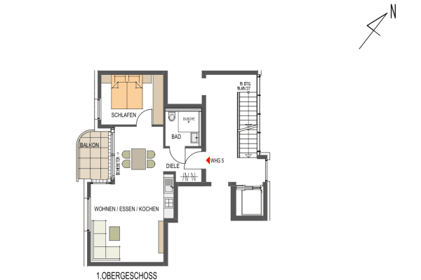 Prenájom bytu 2-izbový 51 m², Gerlingen Prenájom bytu 2-izbový 51 m², Gerlingen