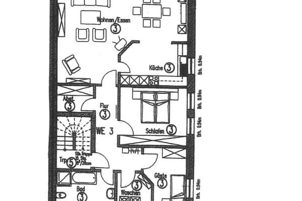 Prenájom bytu 3-izbový 102 m², Krögers Kamp 31, Stadtlohn Prenájom bytu 3-izbový 102 m², Krögers Kamp 31, Stadtlohn