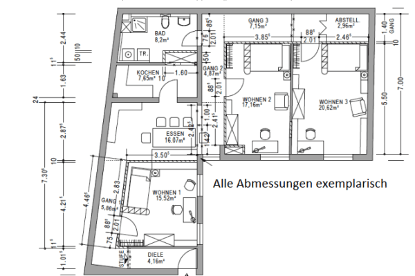 Prenájom bytu 4-izbový 110 m², Ebersbergerstraße 6, Rosenheim, Bavorsko Prenájom bytu 4-izbový 110 m², Ebersbergerstraße 6, Rosenheim, Bavorsko