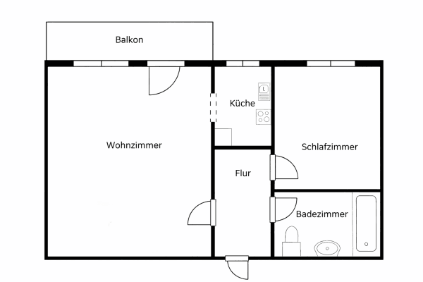 Predaj bytu 2-izbový 45 m², Chemnitz, Bernsdorf, Sasko Predaj bytu 2-izbový 45 m², Chemnitz, Bernsdorf, Sasko