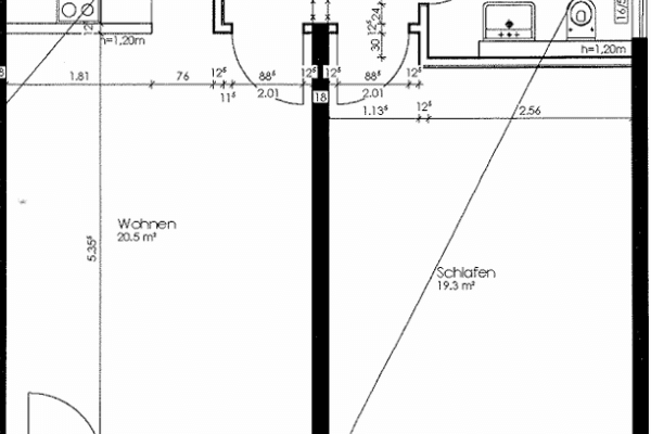 Prenájom bytu 2-izbový 59 m², Servatiusstraße, Köln Prenájom bytu 2-izbový 59 m², Servatiusstraße, Köln