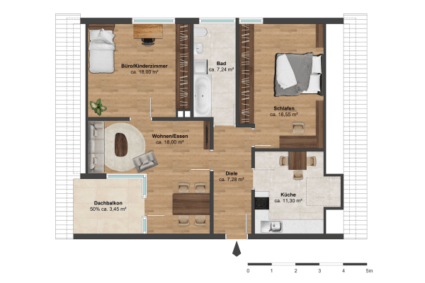 Predaj bytu 3-izbový 71 m², Grenzstr. 27, Weil am Rhein Predaj bytu 3-izbový 71 m², Grenzstr. 27, Weil am Rhein