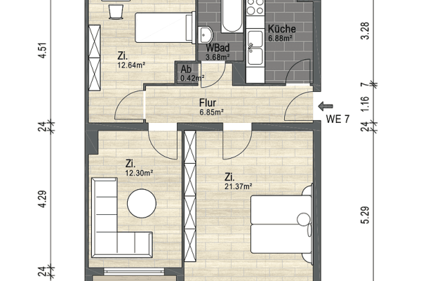 Prenájom bytu 3-izbový 67 m², Hischestraße 5, Hannover, Dolné Sasko Prenájom bytu 3-izbový 67 m², Hischestraße 5, Hannover, Dolné Sasko