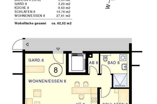 Prenájom bytu 2-izbový 63 m², Tumringerstr. 242, Lörrach Prenájom bytu 2-izbový 63 m², Tumringerstr. 242, Lörrach