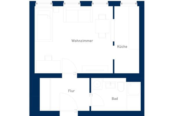 Prenájom bytu 1-izbový 34 m², Uhlandstraße 8, Heidenau Prenájom bytu 1-izbový 34 m², Uhlandstraße 8, Heidenau