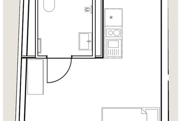 Prenájom bytu 1-izbový 26 m², Gabelsbergerstraße 20, Erlangen, Bavorsko Prenájom bytu 1-izbový 26 m², Gabelsbergerstraße 20, Erlangen, Bavorsko