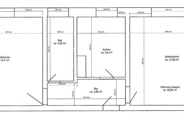 Prenájom bytu 2-izbový 46 m², Markkleeberg Prenájom bytu 2-izbový 46 m², Markkleeberg