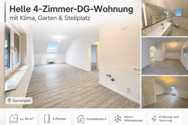 Prenájom bytu 4-izbový 86 m², Gernotstraße, Gernsheim, Hesensko Prenájom bytu 4-izbový 86 m², Gernotstraße, Gernsheim, Hesensko