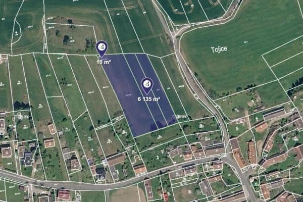 Predaj pozemku 12.944 m², Tojice Predaj pozemku 12.944 m², Tojice