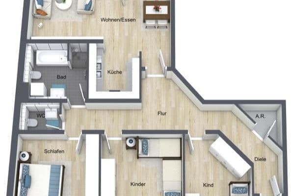 Predaj bytu 4-izbový 106 m², Wolfringstr. 14, Fürth, Bavorsko Predaj bytu 4-izbový 106 m², Wolfringstr. 14, Fürth, Bavorsko