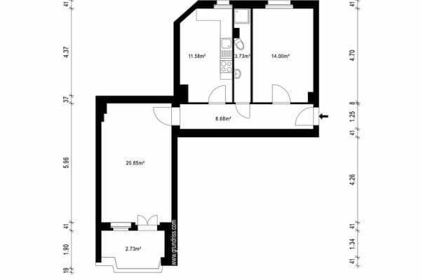 Predaj bytu 2-izbový 60 m², Erich-Weinert-Straße 16, Berlin, Berlín Predaj bytu 2-izbový 60 m², Erich-Weinert-Straße 16, Berlin, Berlín