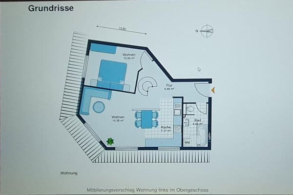 Prenájom bytu 3-izbový 58 m², Lobedanzgang 10, Schwerin, Meklenbursko-Predpomoransko Prenájom bytu 3-izbový 58 m², Lobedanzgang 10, Schwerin, Meklenbursko-Predpomoransko