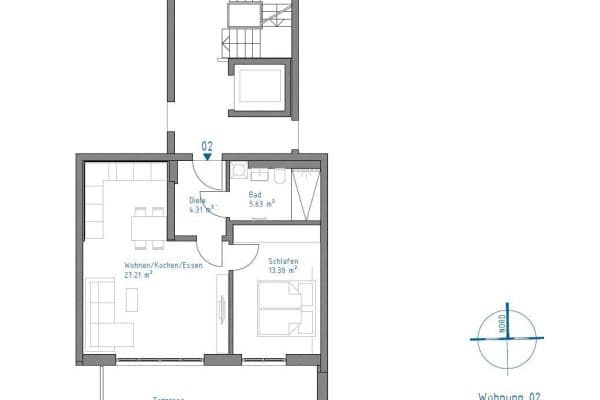 Prenájom bytu 2-izbový 61 m², Augsburg, Bavorsko Prenájom bytu 2-izbový 61 m², Augsburg, Bavorsko