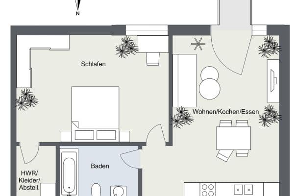 Prenájom bytu 2-izbový 63 m², Brookredder 2e, Traventhal Prenájom bytu 2-izbový 63 m², Brookredder 2e, Traventhal
