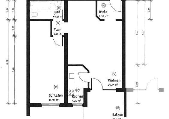 Prenájom bytu 2-izbový 58 m², Goethestraße 23, Radeberg Prenájom bytu 2-izbový 58 m², Goethestraße 23, Radeberg