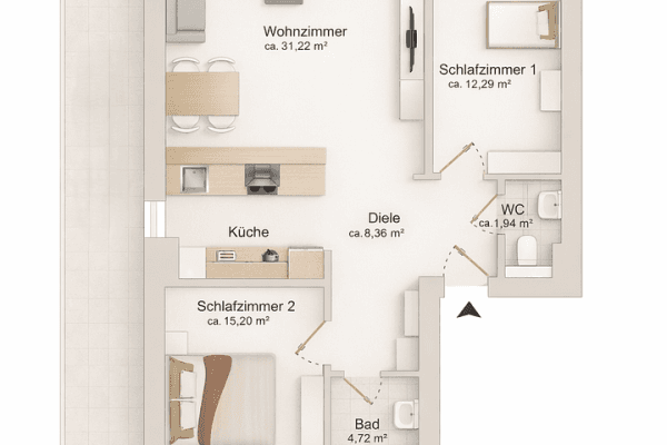 Predaj bytu 3-izbový 81 m², Saseler Chaussee 4a, Hamburg, Hamburg Predaj bytu 3-izbový 81 m², Saseler Chaussee 4a, Hamburg, Hamburg