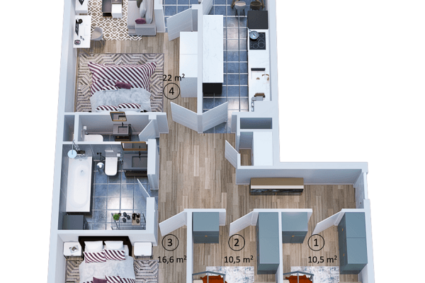 Prenájom bytu 11 m², Ludwigstraße 26, Offenbach Prenájom bytu 11 m², Ludwigstraße 26, Offenbach
