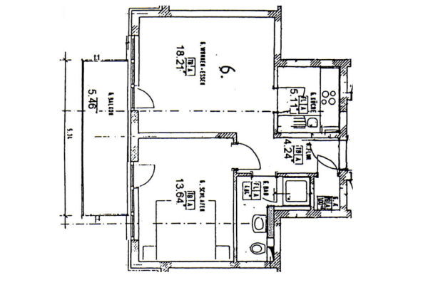 Prenájom bytu 2-izbový 52 m², Darmstadt Prenájom bytu 2-izbový 52 m², Darmstadt