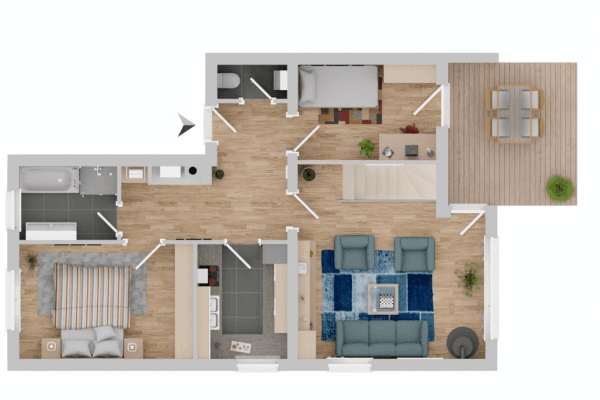 Prenájom bytu 4-izbový 106 m², Metzingen Prenájom bytu 4-izbový 106 m², Metzingen