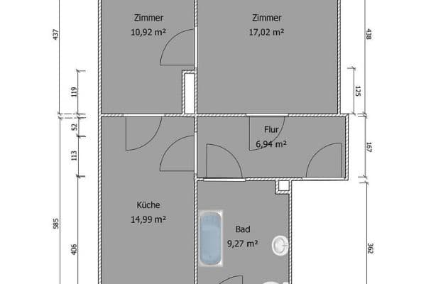 Prenájom bytu 2-izbový 60 m², Triftstr. 29, Halle, Sasko-Anhaltsko Prenájom bytu 2-izbový 60 m², Triftstr. 29, Halle, Sasko-Anhaltsko