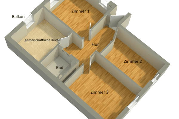 Prenájom bytu 4-izbový 70 m², Mainz Prenájom bytu 4-izbový 70 m², Mainz