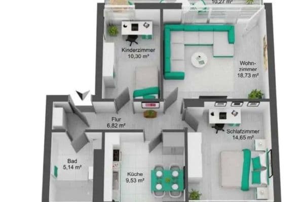 Predaj bytu 3-izbový 70 m², Koblenz, Porýnie-Falcko Predaj bytu 3-izbový 70 m², Koblenz, Porýnie-Falcko