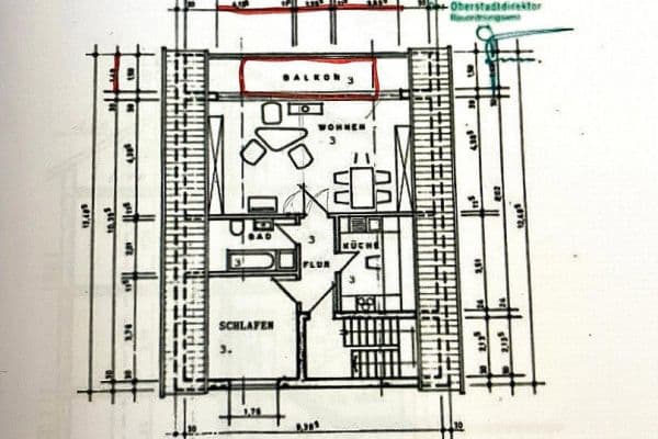 Prenájom bytu 2-izbový 61 m², Bielefeld Prenájom bytu 2-izbový 61 m², Bielefeld