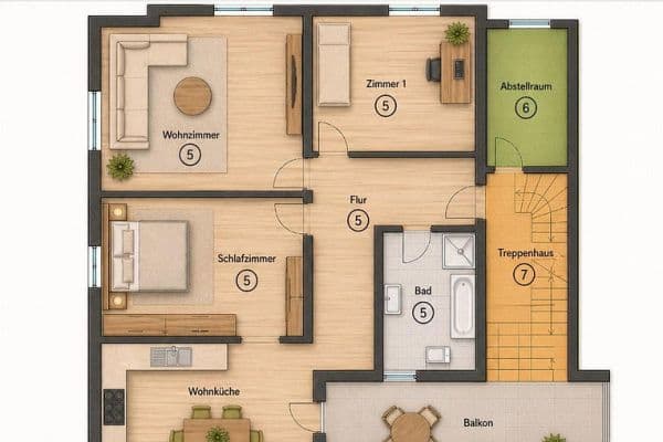 Prenájom bytu 3-izbový 86 m², Bahnhofstrasse 79/1, Tuttlingen Prenájom bytu 3-izbový 86 m², Bahnhofstrasse 79/1, Tuttlingen