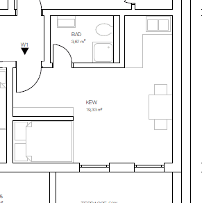 Prenájom bytu 1-izbový 27 m², Kaiserstr. 37, Friedberg Prenájom bytu 1-izbový 27 m², Kaiserstr. 37, Friedberg