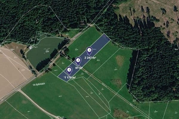 Predaj pozemku 879 m², Třebětín Predaj pozemku 879 m², Třebětín