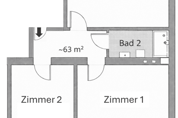Prenájom bytu 3-izbový 63 m², Essen, Severné Porýnie - Westfálsko Prenájom bytu 3-izbový 63 m², Essen, Severné Porýnie - Westfálsko