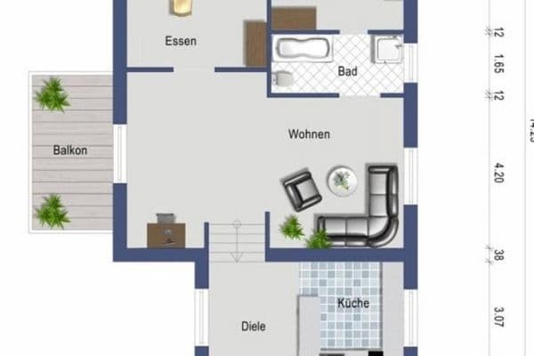 Prenájom bytu 3-izbový 78 m², Kirchstraße 80, Mülheim an der Ruhr Prenájom bytu 3-izbový 78 m², Kirchstraße 80, Mülheim an der Ruhr
