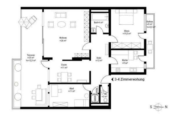 Predaj bytu 3-izbový 101 m², Am See, haar, Bavorsko Predaj bytu 3-izbový 101 m², Am See, haar, Bavorsko
