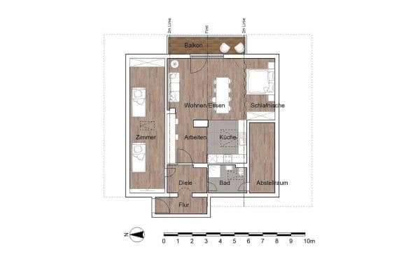 Prenájom bytu 1-izbový 64 m², Krokusstraße 30, Bergen, Bavorsko Prenájom bytu 1-izbový 64 m², Krokusstraße 30, Bergen, Bavorsko