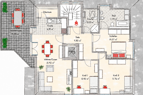 Prenájom bytu 4-izbový 98 m², München, Bavorsko Prenájom bytu 4-izbový 98 m², München, Bavorsko