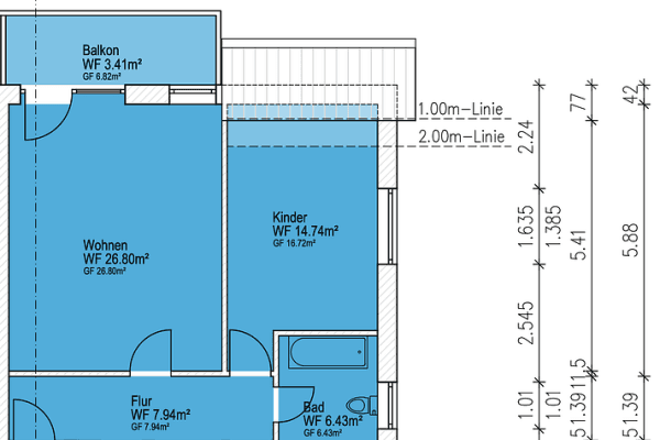 Prenájom bytu 3-izbový 80 m², Holzstrasse 17a, Burg Prenájom bytu 3-izbový 80 m², Holzstrasse 17a, Burg